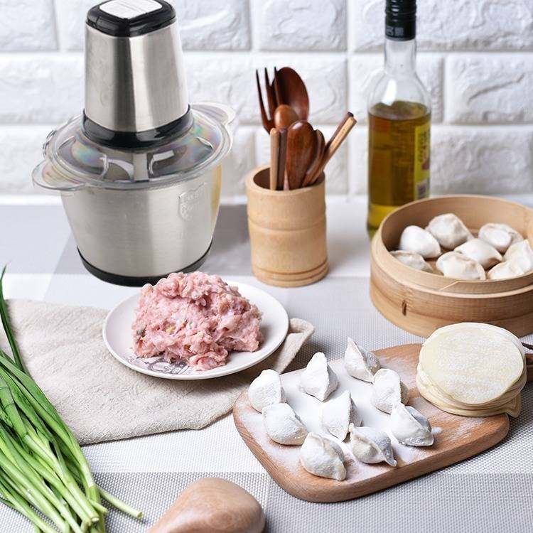 Meat grinder Home Electric stainless steel stirring Chopped Pork for Garlic Hibiscus Small Multifunction Cuisine Machine High Power-Taobao