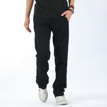 Spring and summer loose overalls large size mens fat pants youth cloth pants straight pants cotton casual pants thin