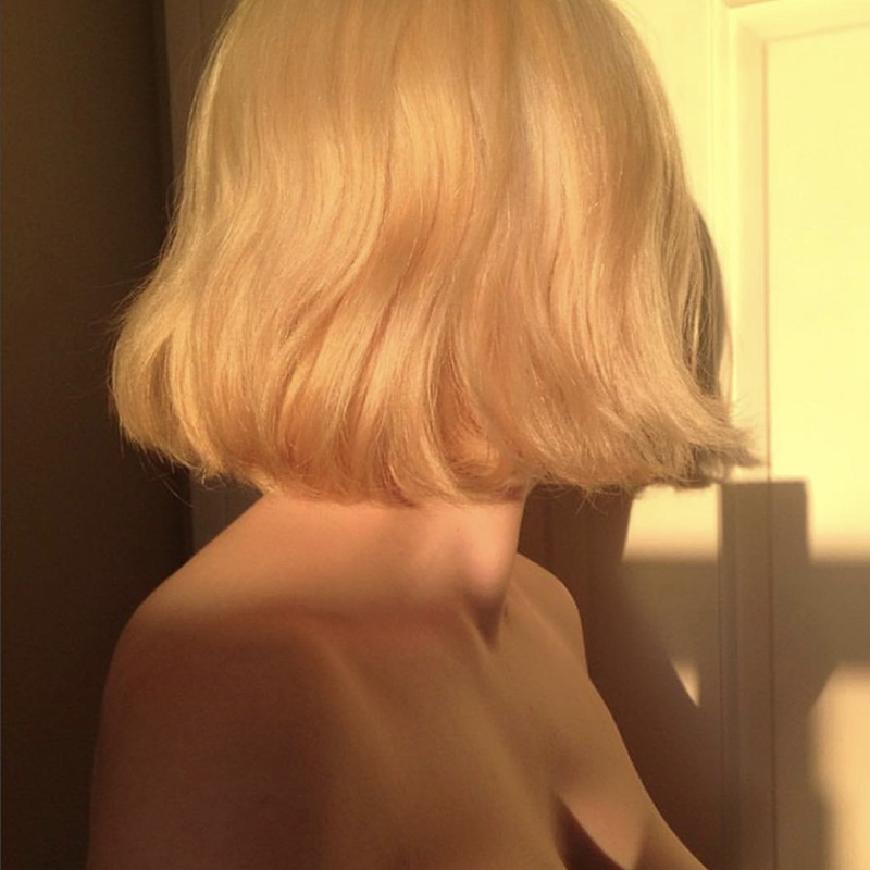 Wig Female Golden Short Hair Korean Girl Short Straight Hair