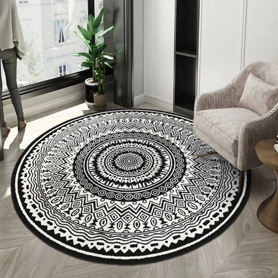 American Retro Round Carpet, Light Luxury Bedroom, Living Room, Moroccan Office, Rocking Chair, Computer Carpet, Floor Mat