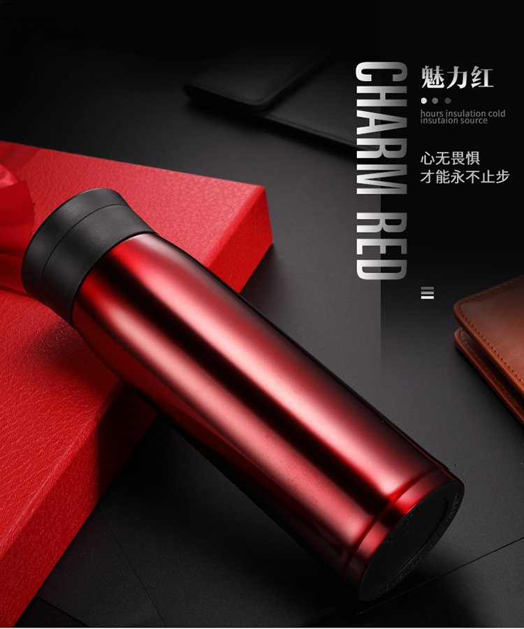 Bình giữ nhiệt Nữ sinh viên Thép không gỉ Cúp thẳng Bộ lọc chống co giãn Cúp nước lạnh Cup nam Cup công suất lớn cốc uống nước