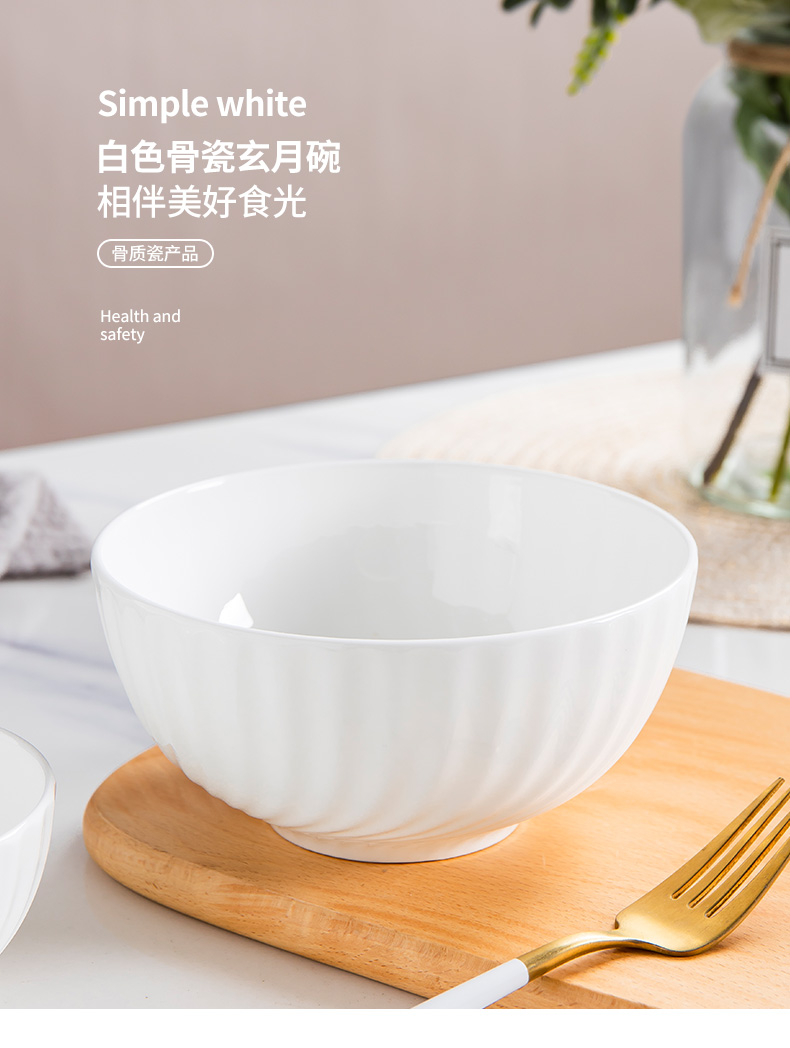 White ipads China bowl of soup bowl of creative move household single job single Chinese ceramic Nordic microwave oven is available