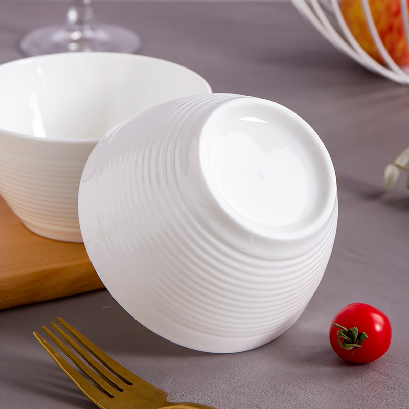 Nordic wave grain creative ipads bowls white jingdezhen ceramic tableware rainbow such as bowl bowl household contracted rice bowls