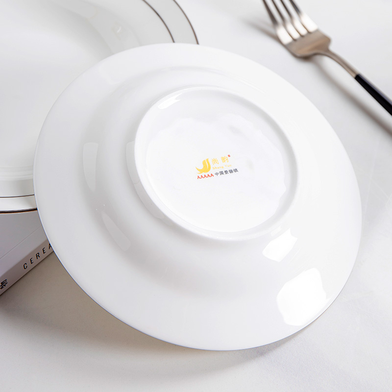 Is blank white ipads China creative up phnom penh dish soup plate round ceramic plate household FanPan fruit dish plate