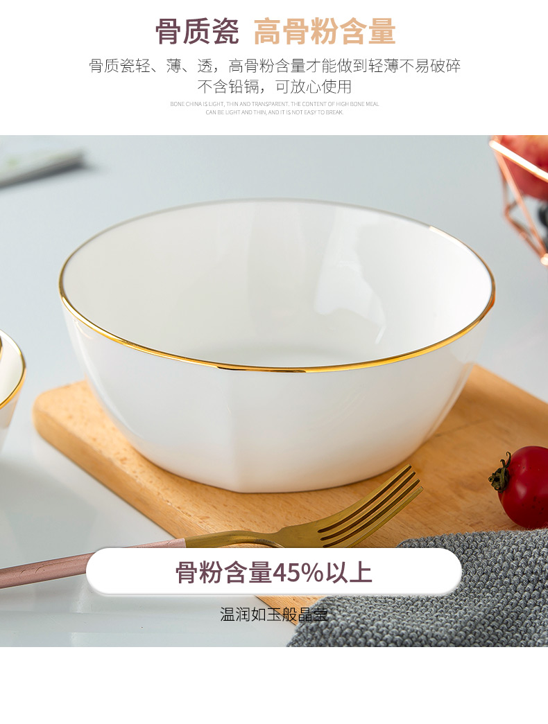 Jingdezhen manual paint western ceramic bowl bowl bowl household tableware suit creative ipads porcelain bowl