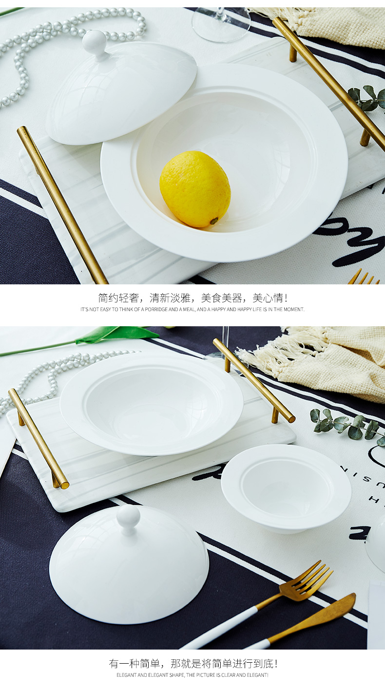 Ipads China net them red dish new home with cover the creative Chinese dishes soup bowl dish of jingdezhen ceramics