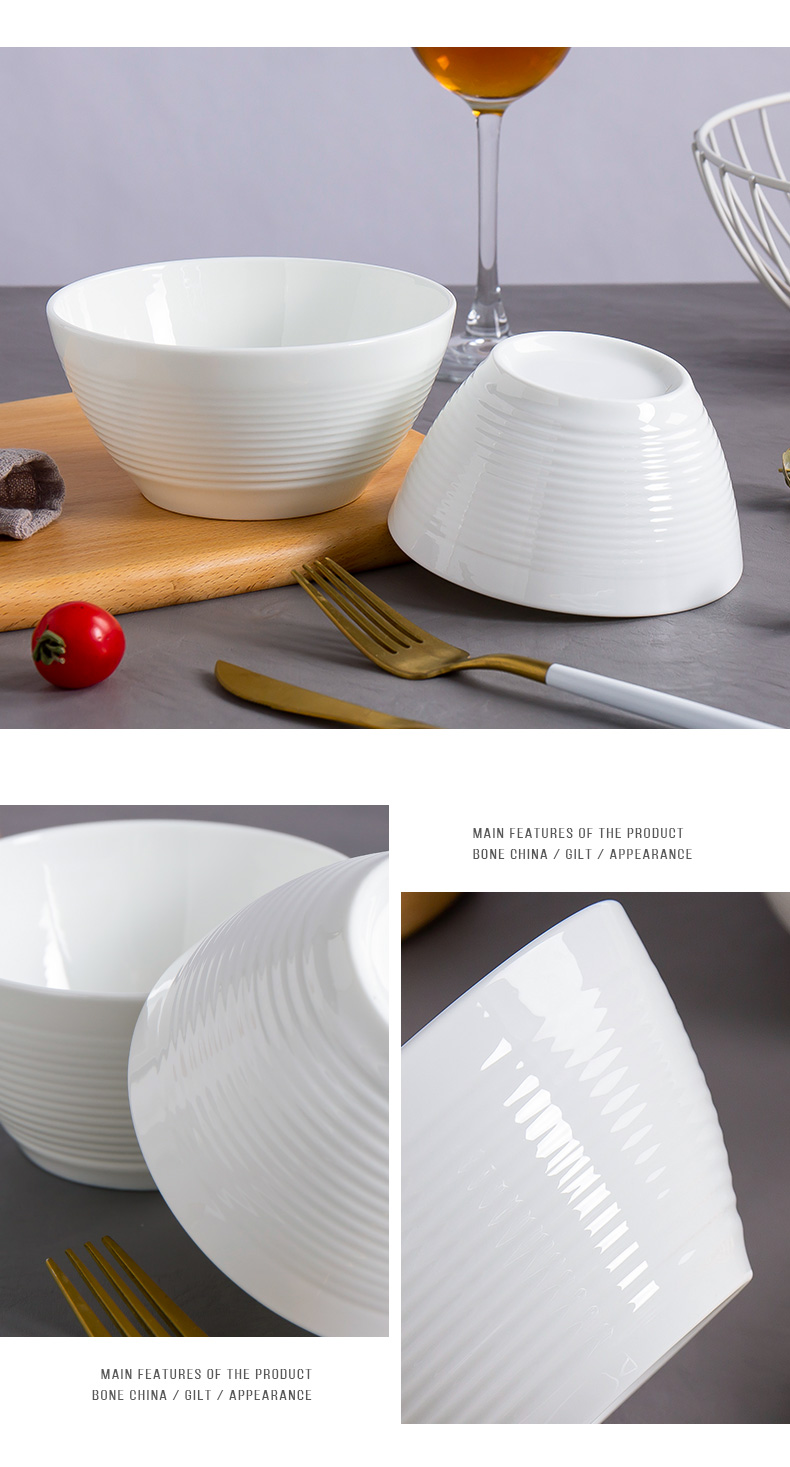 Jingdezhen porcelain ipads white bowl thread creative household rainbow such use ceramic tableware ou wining new rice bowls