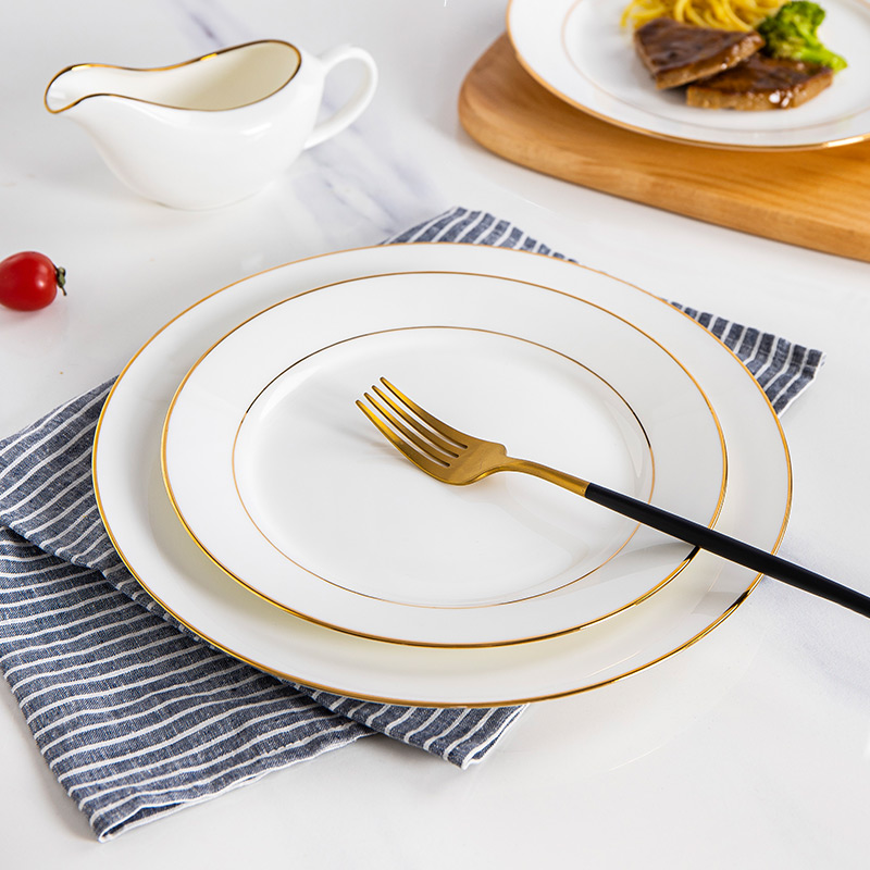 Jingdezhen porcelain ipads steak plate creative up phnom penh ceramic dinner plate suit dish dish square plate steak knife and fork dish