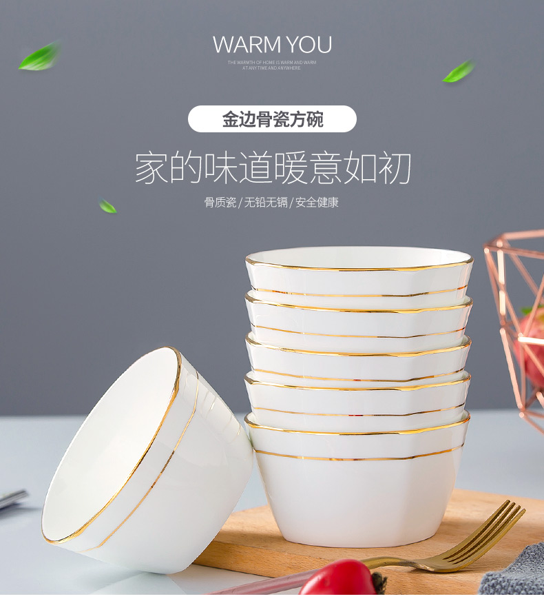 Jingdezhen manual paint western ceramic bowl bowl bowl household tableware suit creative ipads porcelain bowl