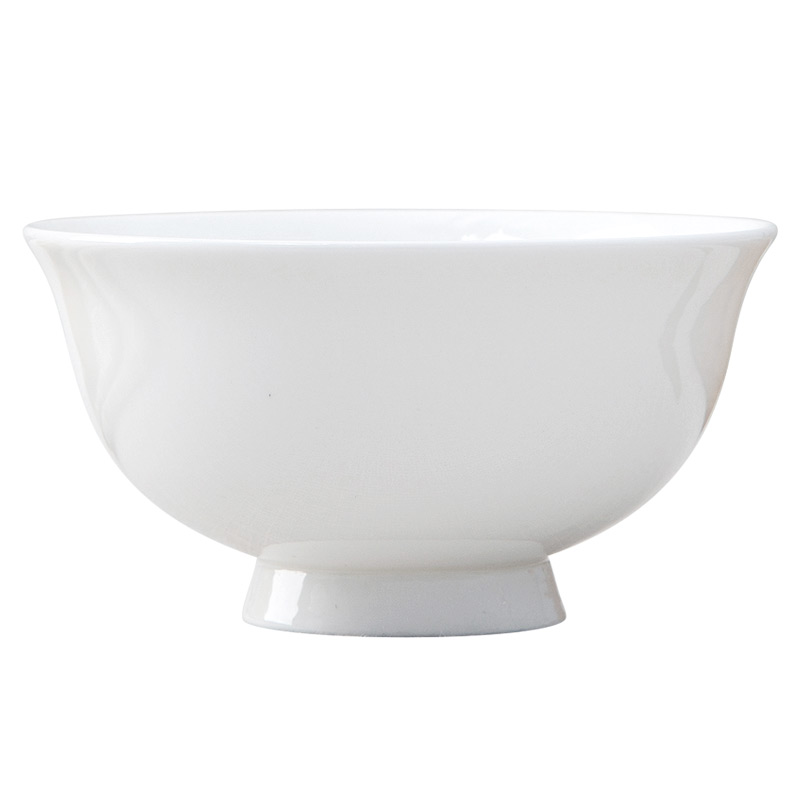 Jingdezhen ipads bowls of rice bowl rainbow such as use of household ceramic simple bowl of pure white new 4.5 inch bowl of soup bowl