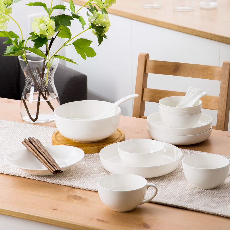 Jingdezhen bowls of ipads plate suit small configuration practical high temperature porcelain tableware in household style of suit