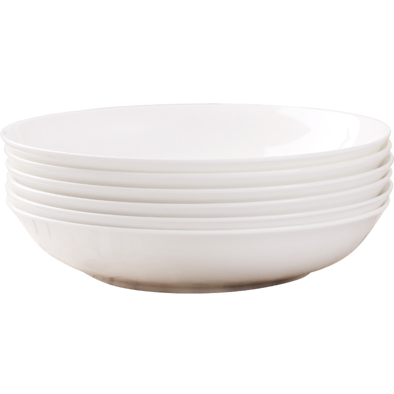 Jingdezhen porcelain ipads plate ceramic household dish dish soup plate disc creative dish household pure white FanPan