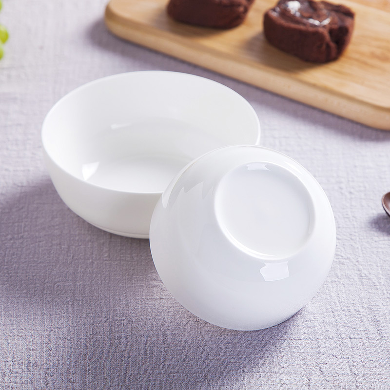 Pure white ipads porcelain rice bowls of jingdezhen household ceramics tableware rainbow such use salad bowl Chinese Korean bowl dessert bowls