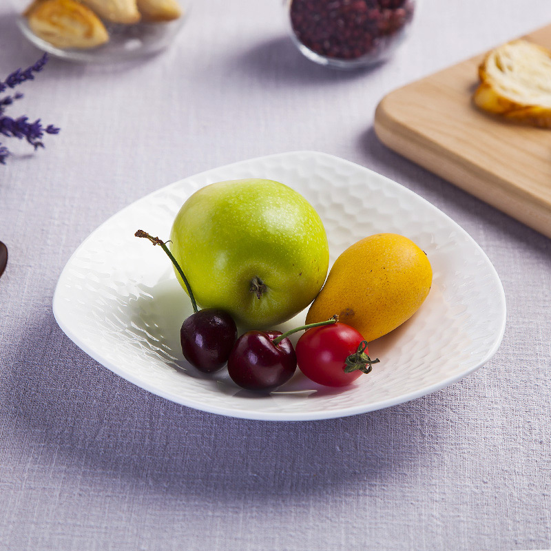 Jingdezhen ipads porcelain tableware of pure creative dish water cube salad plates home plate of ceramic plate