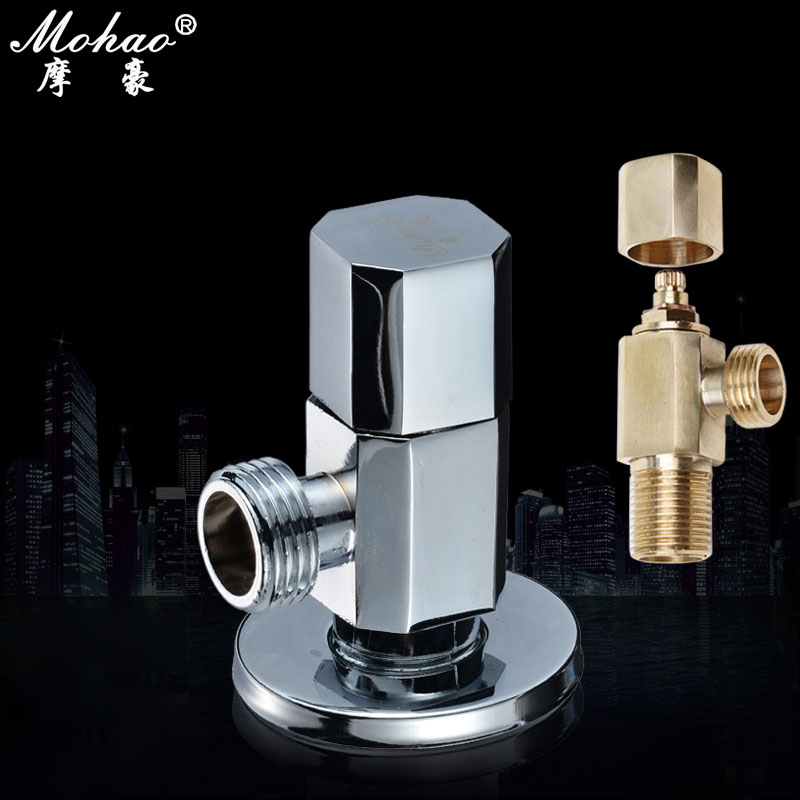 Corner Valves All-copper Thickened hot and cold water triangular valve Water stop valve Eight word valves toilet switch water heater 304 stainless steel