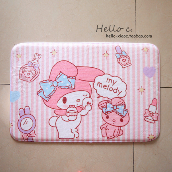Lớn tai chó Melody cặp song sinh foyer phòng ngủ cô gái trang trí phòng non-slip tầng mat dễ thương dễ thương phim hoạt hình thảm