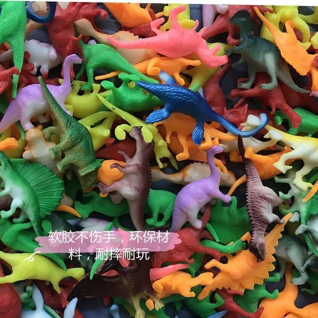 80 Animal Models, 60-Piece Set of Realistic Soft Rubber Dinosaurs, Small Dinosaur Models for Boys and Girls, Children's Small Toys