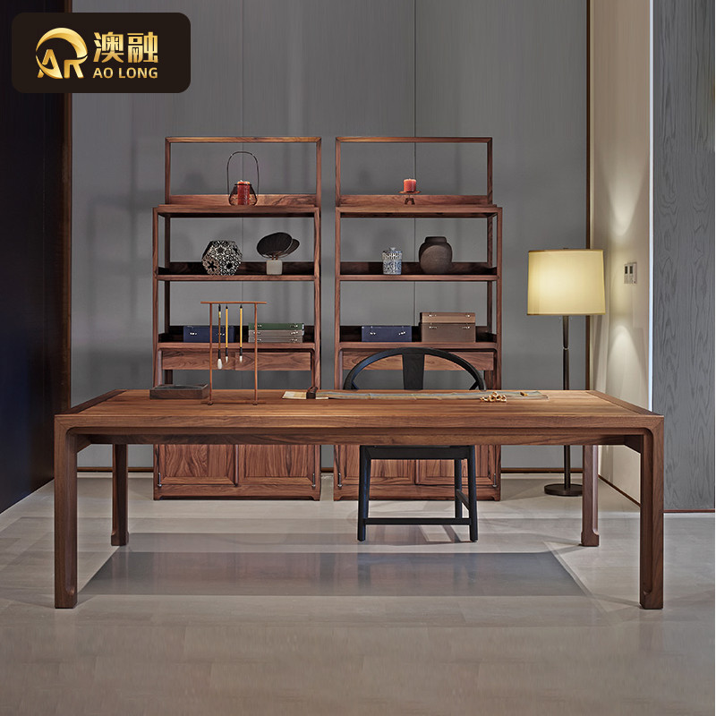 New Chinese furniture office desk and chair combination solid wood boss table simple modern executive desk calligraphy and calligraphy table home