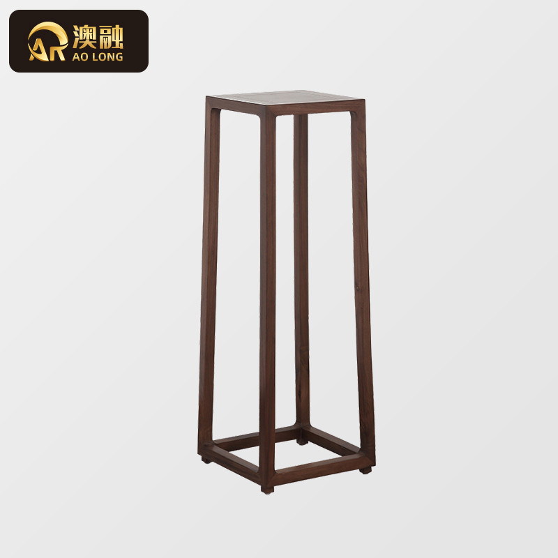 New Chinese-style flower shelf Full solid wood Zen Serve modern minimalist Balcony Shelf Living Room China Wind Room Bonsai Furniture-Taobao