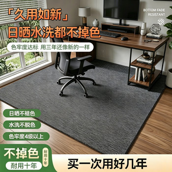 Pulley chair floor protection mat study bedroom wear-resistant water-absorbent anti-slip striped carpet home entrance custom mat