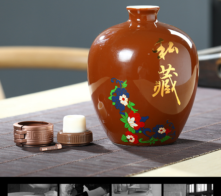 Jingdezhen ceramic jar 1 catty the empty bottle of bottle of household hip hip seal storage bottle gift boxes