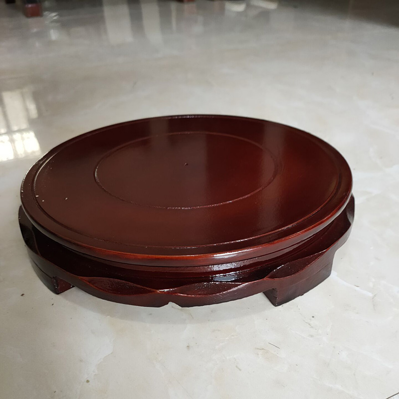 Wooden base accessories flower vase saucers aquarium jars base base
