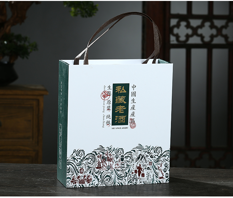 Jingdezhen ceramic bottle wine bottles creative decorative bottle wine jars seal flagon gift box 1 catty