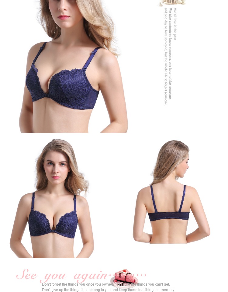 Nút trước không có vòng thép tập hợp áo ngực nhỏ đô thị đồ lót gợi cảm set đồ nữ không có dấu vết làm đẹp trở lại áo ngực - Áo ngực không dây quần áo nữ