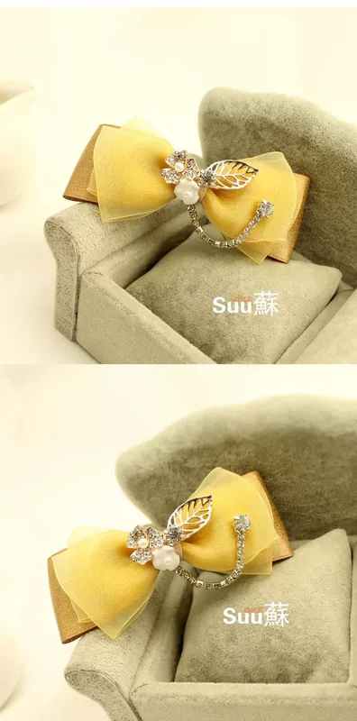 Kẹp tóc rhinestone phiên bản Hàn Quốc của phụ kiện tóc nơ ngọc trai kẹp tóc trang sức đầu nữ Nhật Bản Hàn Quốc hoa đầu dây tóc vòng - Phụ kiện tóc phụ kiện tóc hà nội