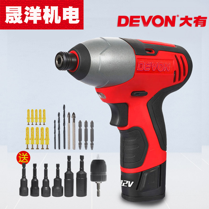 Dayou 5228 rechargeable impact screwdriver 12v electric screwdriver household lithium screwdriver electric drill wrench