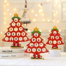 Mini Christmas tree wood small table decoration decorations diy New Year Spring Festival ornaments childrens Christmas gifts