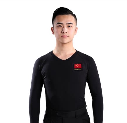Modale dance blouses men and women with the same adult national standard Morden Dance Latin Dance Costume National Flag Dance Practice
