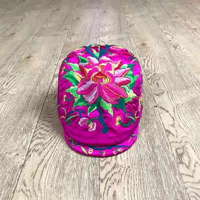 Cloud decoration totem original peony embroidery national style women's hat Chinese style literary retro casual wild cap