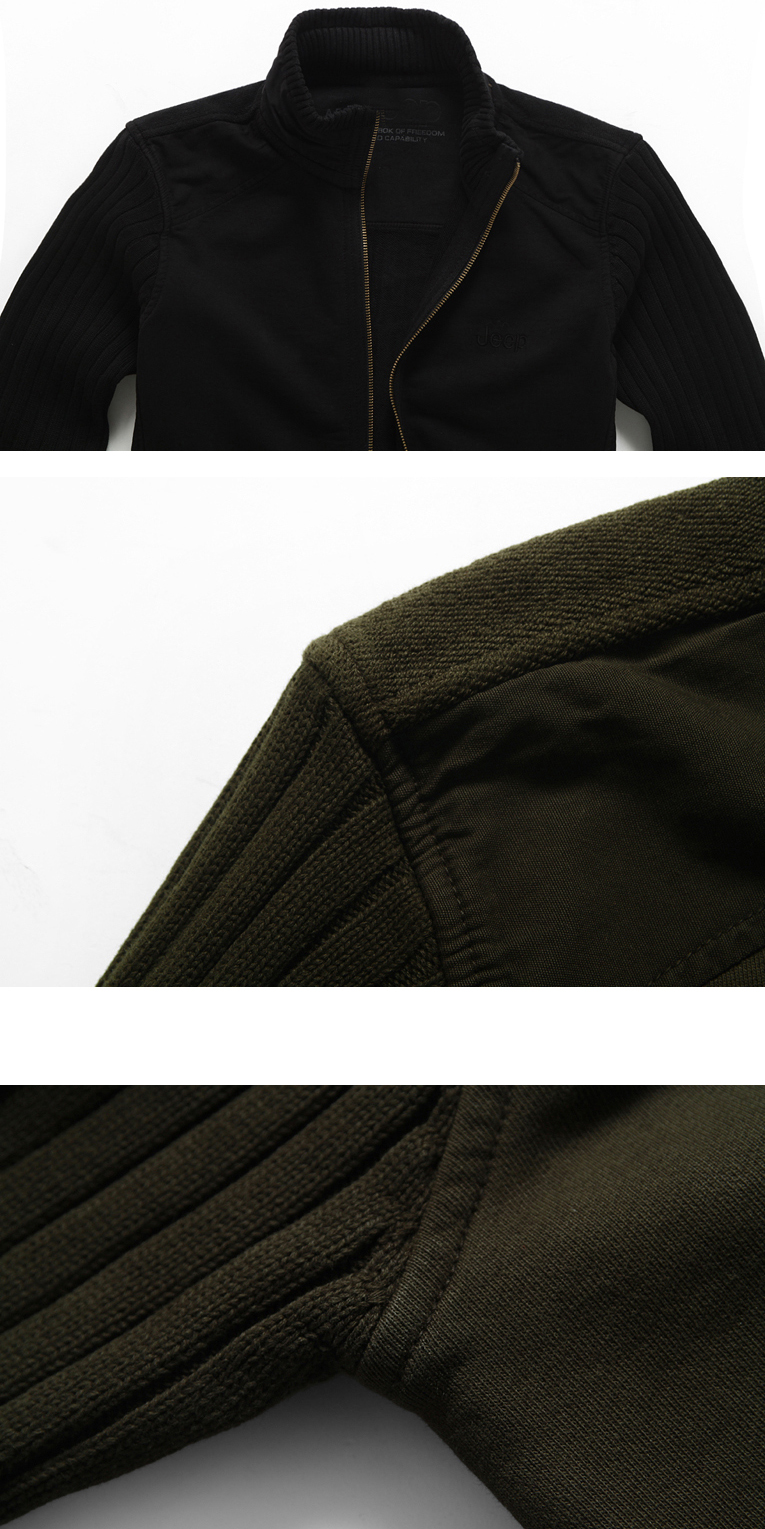Battlefield Jizhen Cotton Áo khoác nam Hàng dệt kim Áo khoác thể thao mùa thu Áo len nam áo khoác len cardigan nam