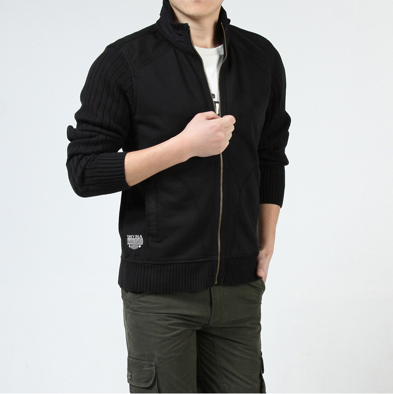 Battlefield Jizhen Cotton Áo khoác nam Hàng dệt kim Áo khoác thể thao mùa thu Áo len nam áo khoác len cardigan nam