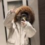 Áo khoác mùa đông thương hiệu thời trang Nhật Bản dụng cụ quần áo cotton nam phiên bản Hàn Quốc đẹp trai lỏng lẻo trong phần dài của áo khoác lông cổ áo qua đầu gối cotton áo cardigan nam