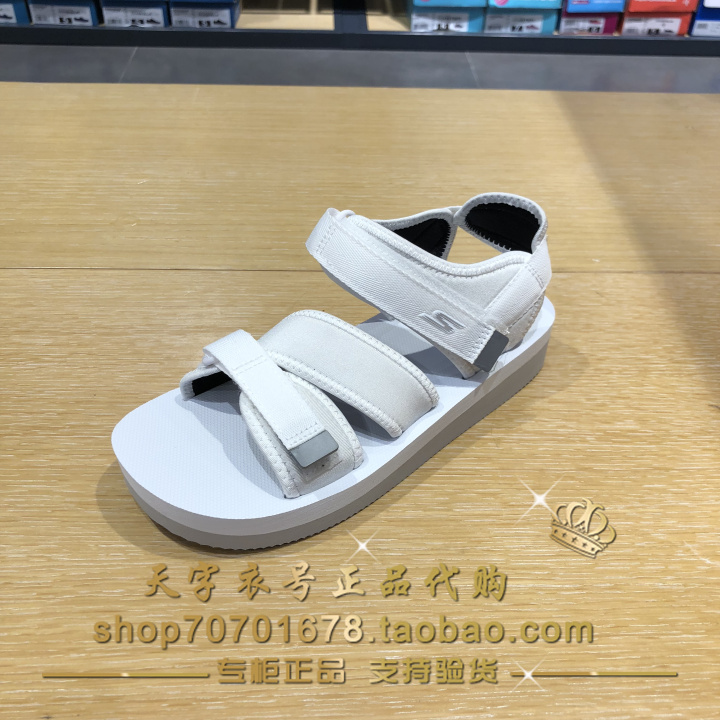 Skechers Skechers 15345 Mùa hè thường thể thao nữ Sandals Velcro giày bãi biển sandal nữ hàn quốc
