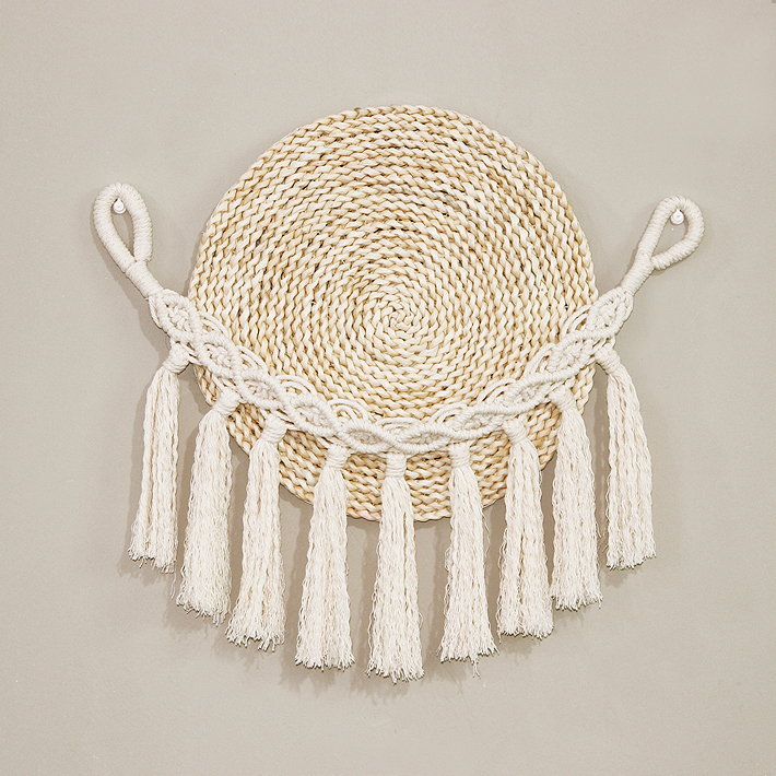 Nordic ins Sen Department straw hay rattan wall decoration pendant original handmade wall hanging