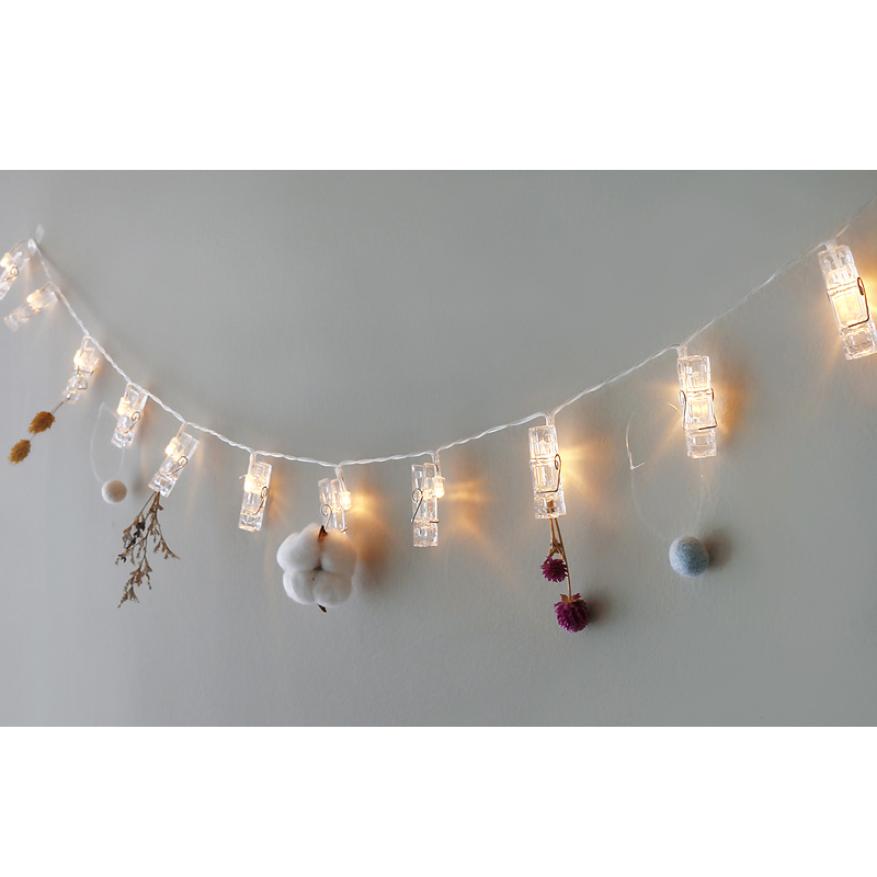 ins nemesis red LED photo clip pentagram photo wall clip lamp string idea little coloured lights