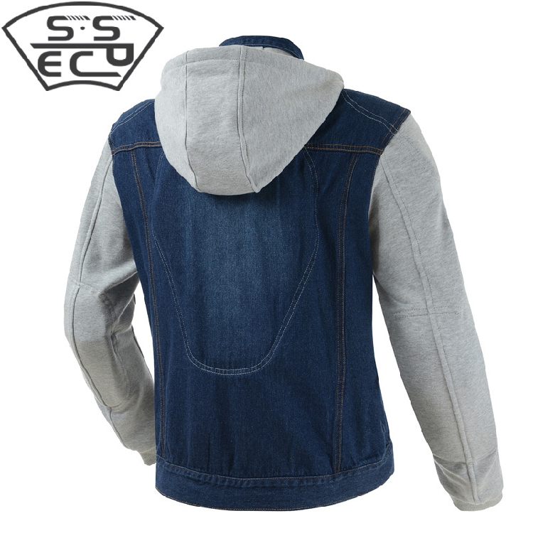 Xe máy cao bồi Jersey nam bình thường hiệp sĩ áo len áo khoác chống rơi áo khoác với đồ bảo hộ bộ bảo vệ đầu gối