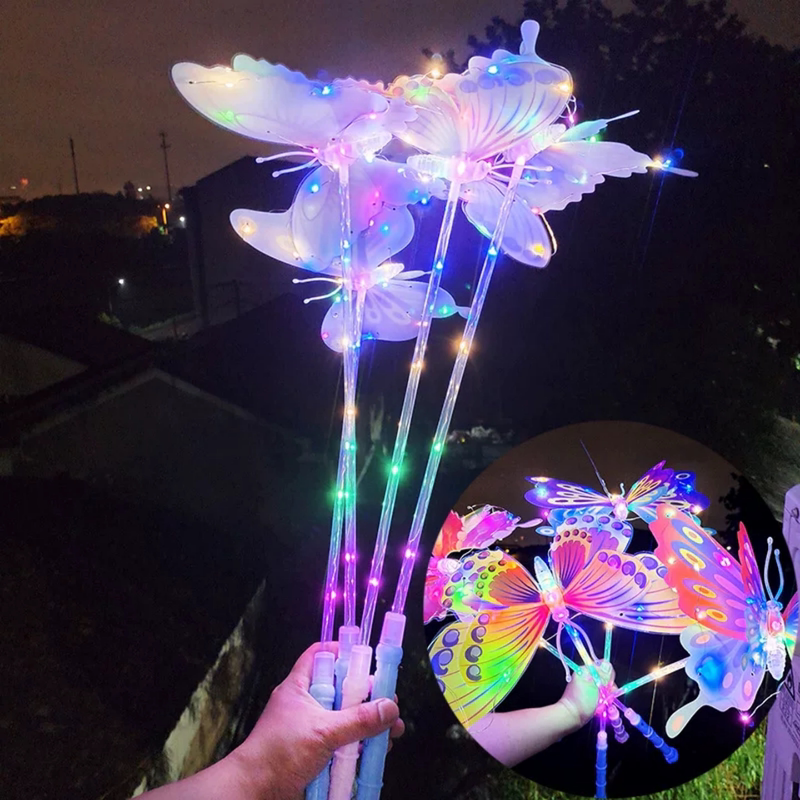 2026 New Model Butterfly Night Market Stall Children's Internet Celebrity 3D Butterfly Colorful Glowing Toy Fairy Essential Summer Item 2026 New Model Butterfly Night Market Stall Children's Internet Celebrity 3D Butterfly Colorful Glowing Toy Fairy Essential Summer Item