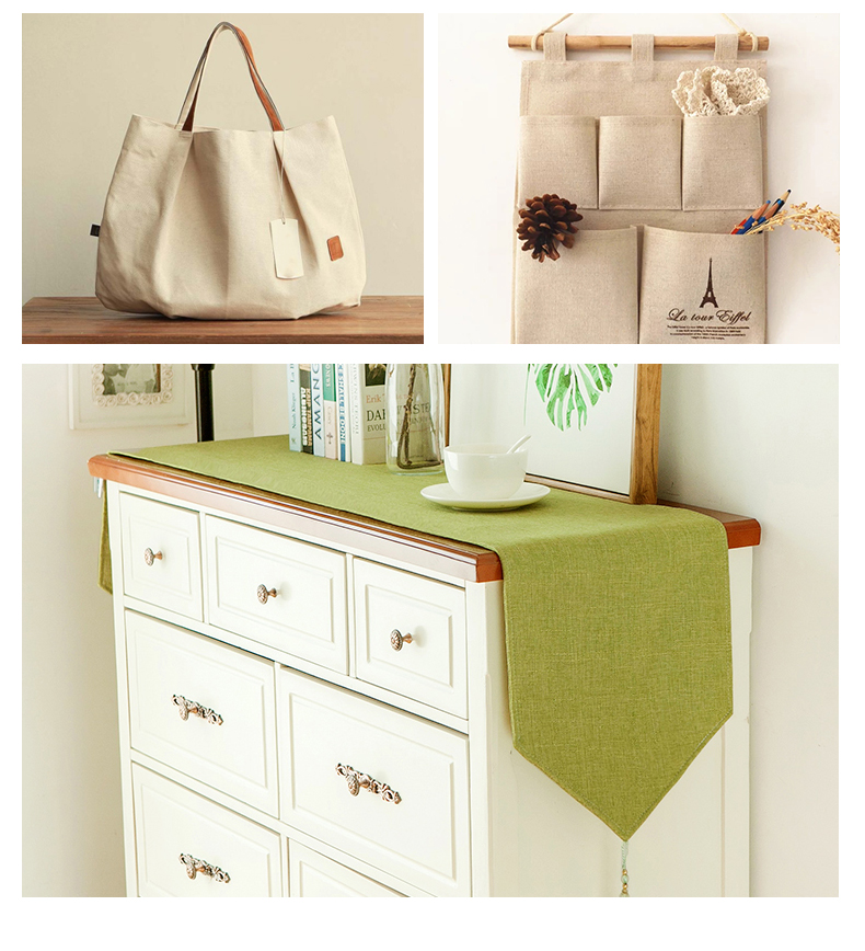 Chất liệu cotton polyester chất liệu vải lanh Rõ ràng thêu thêu DIY quần áo mùa hè handmade tre vải cvc