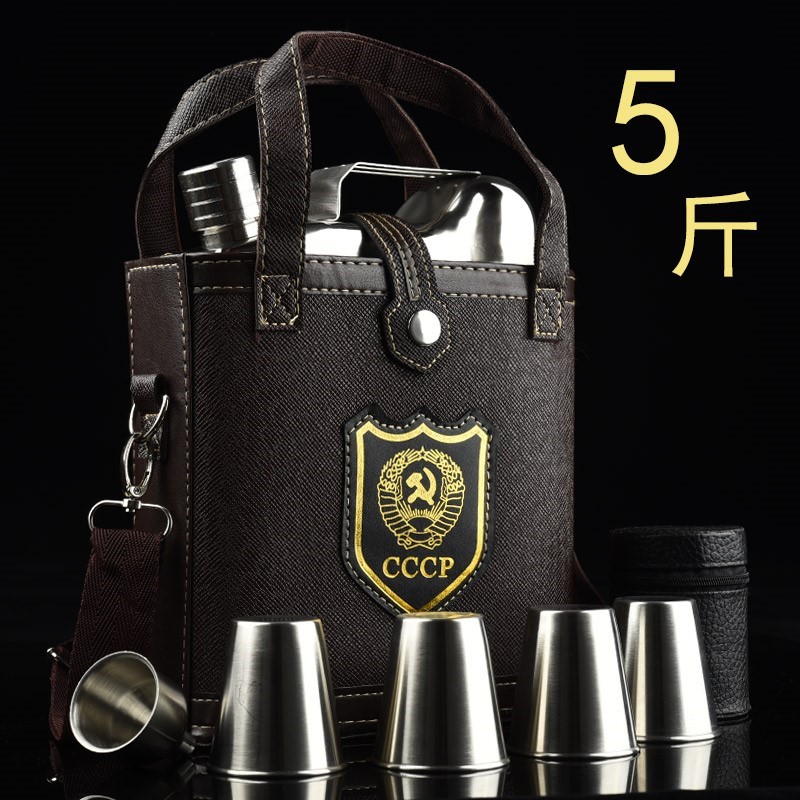 Upscale Germany imports 304 stainless steel wine pot 3 catties 5 catties 7 catty Thickened Carry-on bucket Carry-on Outdoor Wine