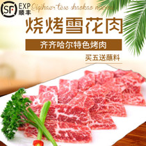 Northeast barbecue Qiqihar barbecue fresh freshly slaughtered snow marinated beef halal SF delivery