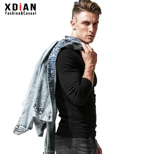 Штаны, лонгслив, демисезонные удерживающие тепло шерстяные согревающие наклейки, мужская футболка, с рукавом, увеличенная толщина, в обтяжку