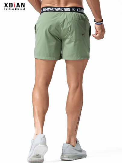 Sports shorts men's slim fitness track and field three-point pants trendy summer thin casual elastic running quick-drying three-point pants