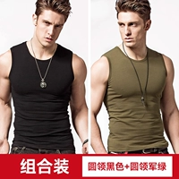 Круглая шея черная + круглый лидер зеленый (T101)