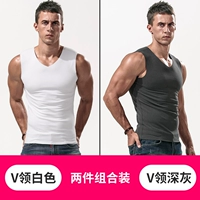 Белый, V-образный вырез