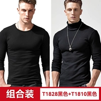 T1828 черный плюс бархат + T1810 черный толстый стиль