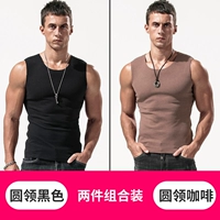 С круглым воротником, черный, кофейный